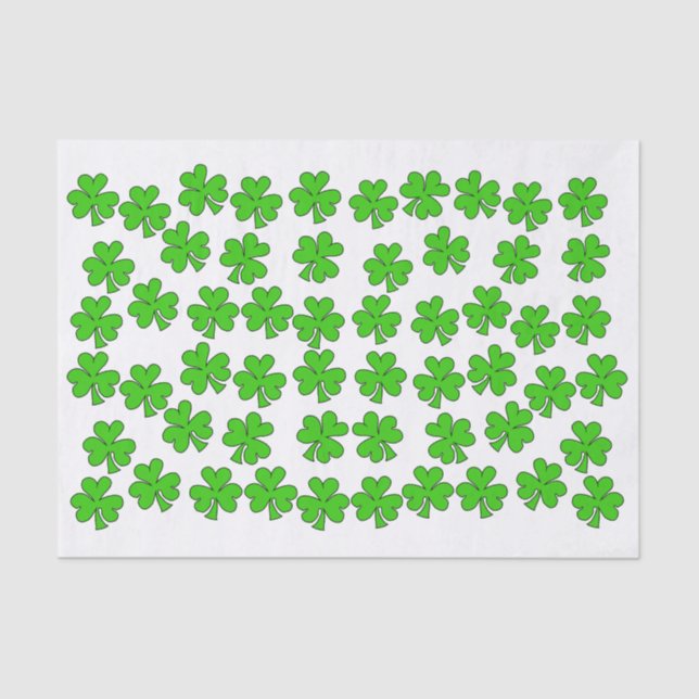 Papel De Seda Shamrocks Irlandês (Frente )