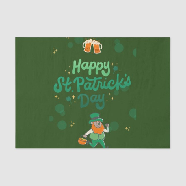 Papel De Seda "Shamrocks & Shenanigans: Uma Rua. Dia de Patrick (Frente )
