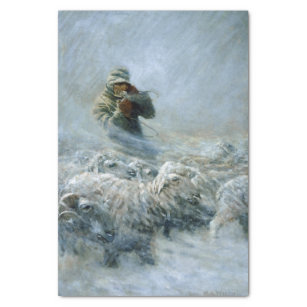 Papel De Seda Sheep Herder, Tempestade de Newell Convers Wyeth