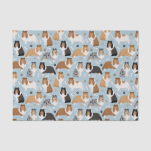 Papel De Seda Sheltie Bones e patas