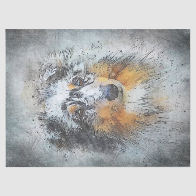 Papel De Seda Sheltie - Shetland Sheepdog Decoupage (Frente )