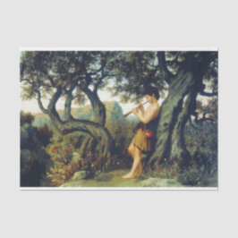 Papel De Seda Shepherd Boy tocando flauta