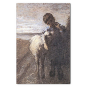 Papel De Seda Shepherd Boy With Lamb de Giovanni Segantini