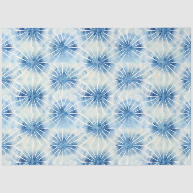 Papel De Seda Shibori Blue Japonês Textile Art n.o 5 (Frente )