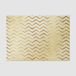 Papel De Seda Shimmer Chevron Dourado