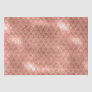 Papel De Seda Shimmering Rosa Dourado Glitter Dragon Scales
