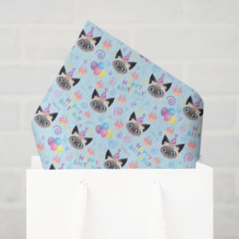 Papel De Seda Siamese Cat Tissue Paper in Blue