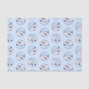 Papel De Seda Siberian Husky Painting Silver and White Dog Art