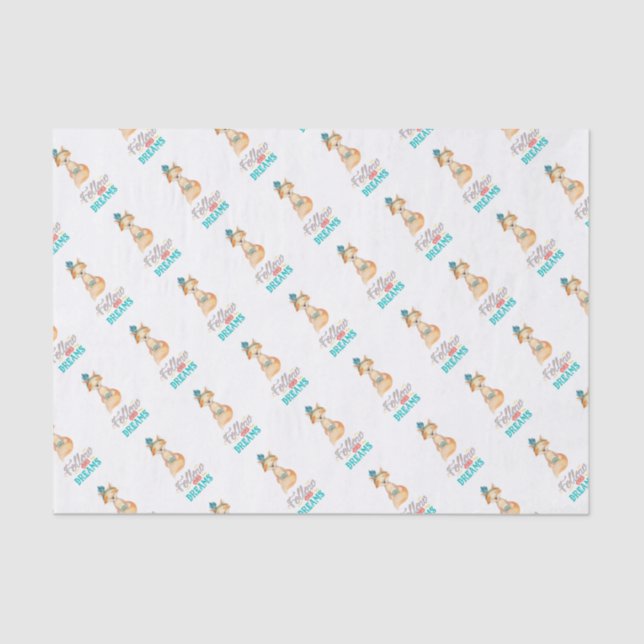 Papel De Seda Siga sua raposa dos sonhos (Frente )