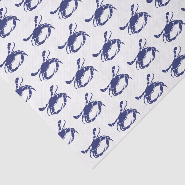 Papel De Seda Silhouette Caranguejo #1 Azul de Desenho (Detalhes)