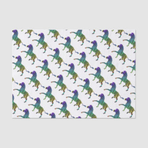 Papel De Seda Silhouette Zebra Black e Rainbow