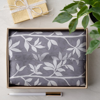 Papel De Seda Silhueta Botânica Minimalista Floresta Brisa Lav