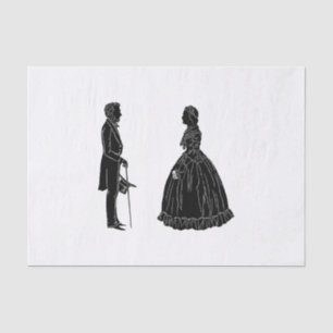 Papel De Seda silhueta de abraham lincoln mary todd lincoln
