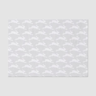 Papel De Seda Silhueta de coelho branco