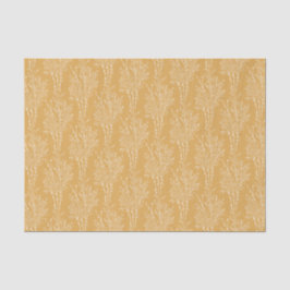 Papel De Seda Silhueta Floral Lançada Delicada | Ocre Suave