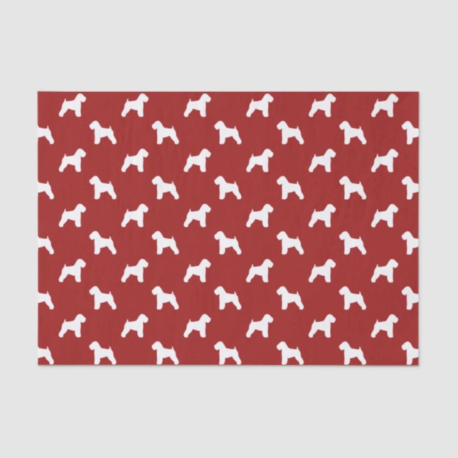 Papel De Seda Silhuetas Wheaten brandamente revestidas de (Frente )