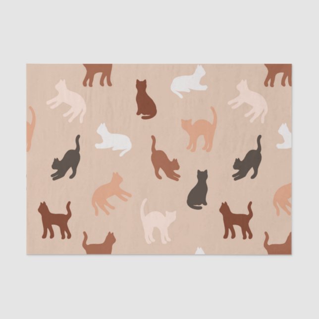 Papel De Seda Silhute de gato (Frente )