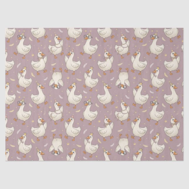 Papel De Seda Silly Goose Party – Quirky Birthday Design (Frente )