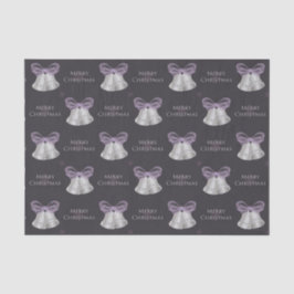 Papel De Seda Silver Belles e Arco Roxo Feliz Natal