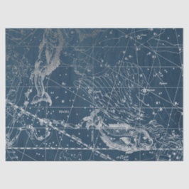 Papel De Seda Silver Galaxy Star Map Series Design 12