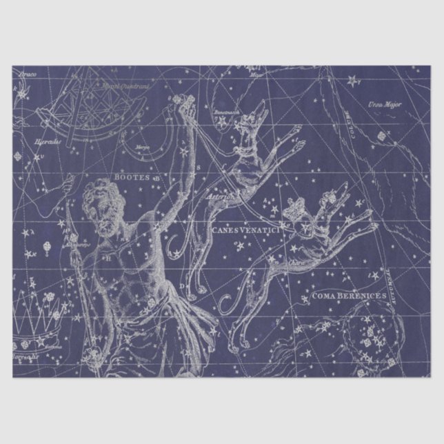 Papel De Seda Silver Galaxy Star Map Series Design 8 (Frente )