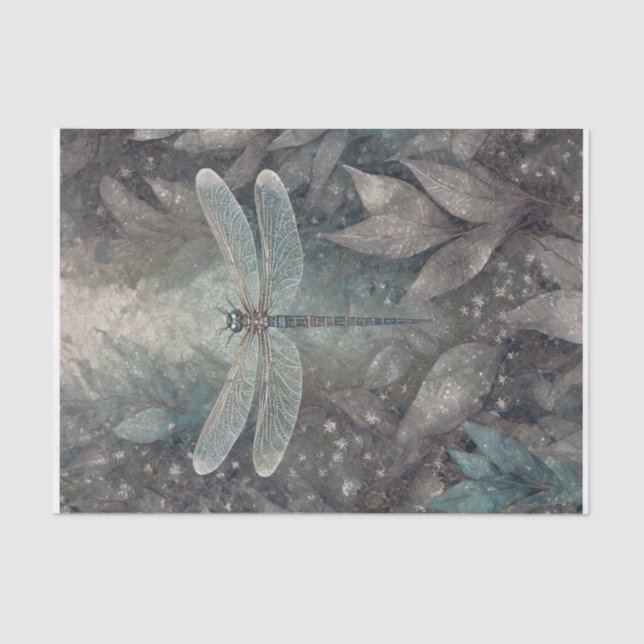 Papel De Seda Silvery Sparkle, Dragonfly (Frente )