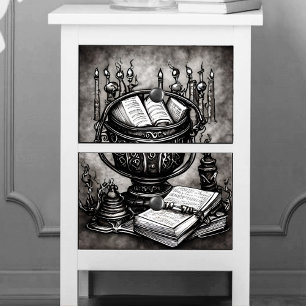 Papel De Seda Silvery Steampunk Cauldron Spellbooks and Potions