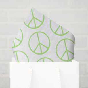 Papel De Seda Símbolo de Paz Mundial Verde Símbolo de Amor Groov