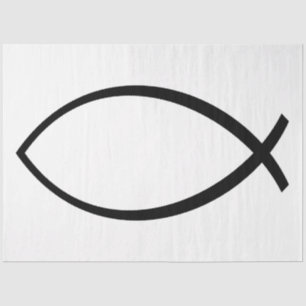 Papel De Seda Símbolo de Peixe Cristão (Ichthys)