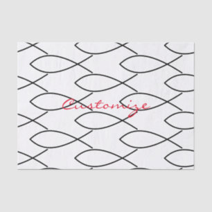 Papel De Seda Símbolo de Peixe Cristão Ichthys Thunder_Cove