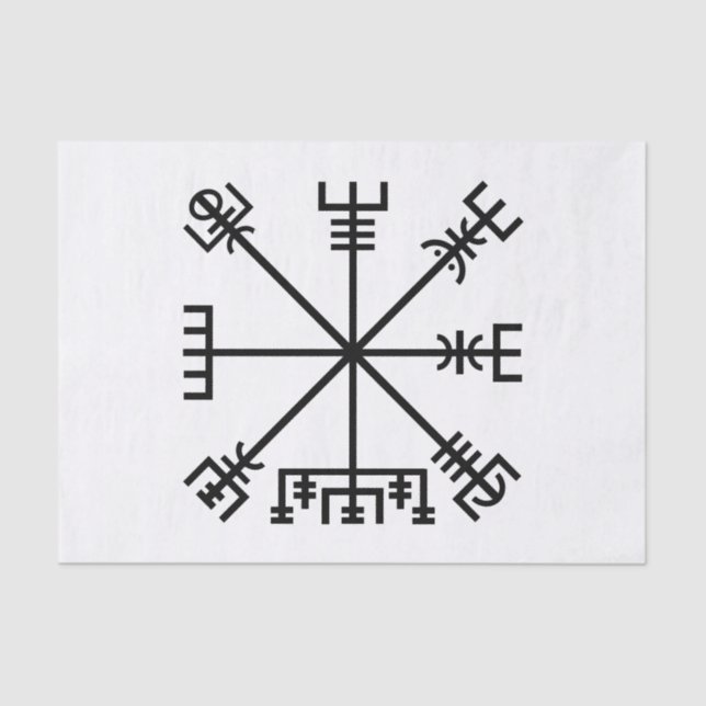 Papel De Seda Símbolo de Vegvisir (Frente )