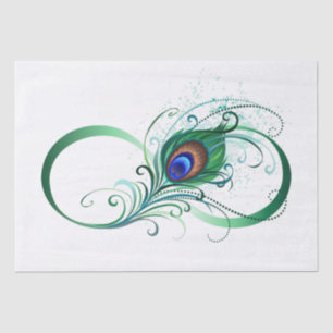 Papel De Seda Símbolo Infinito com Pavão