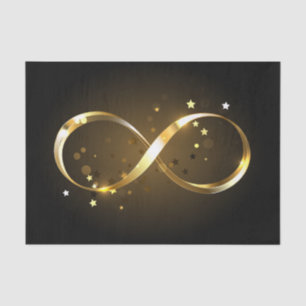 Papel De Seda Símbolo Infinity do ouro