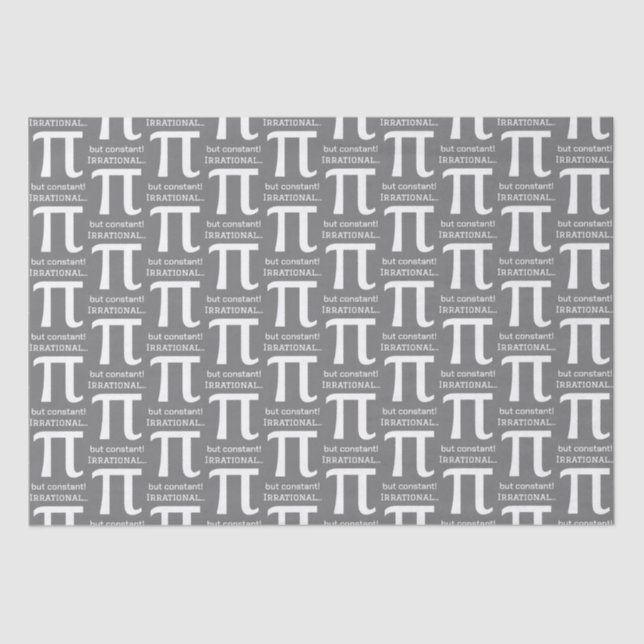 Papel De Seda Símbolo Pi Personalizado, Lover Matemático (Frente )