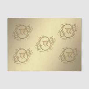 Papel De Seda Símbolo Virgo Zodiac