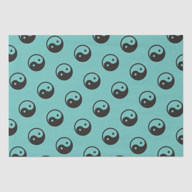 Papel De Seda Símbolo Yin Yang - design de tatuagem sólida (Frente )