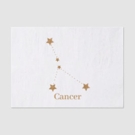 Papel De Seda Símbolo Zodiac Moderno - Cancer Dourado | Água Ele