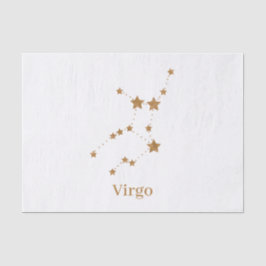 Papel De Seda Símbolo Zodiano Moderno Dourado Virgo | Elemento T