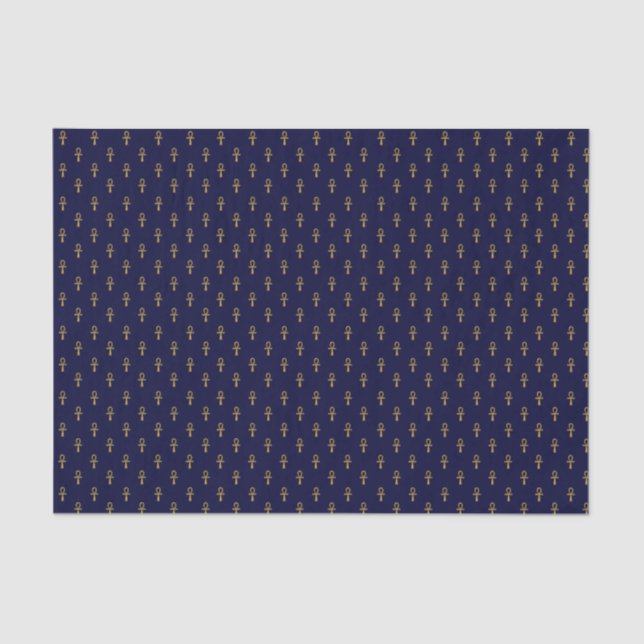 PAPEL DE SEDA SÍMBOLOS ANKH PADRÃO DE VIDA (Frente )