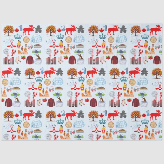 Papel De Seda Símbolos do Canadá (Frente )