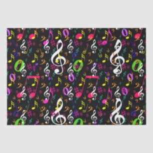 Papel De Seda Símbolos Musicais Design