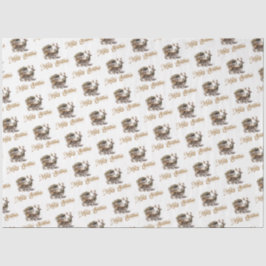 Papel De Seda Simples e elegante Reindeer com terra neutra