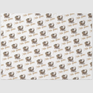 Papel De Seda Simples e elegante Reindeer com terra neutra