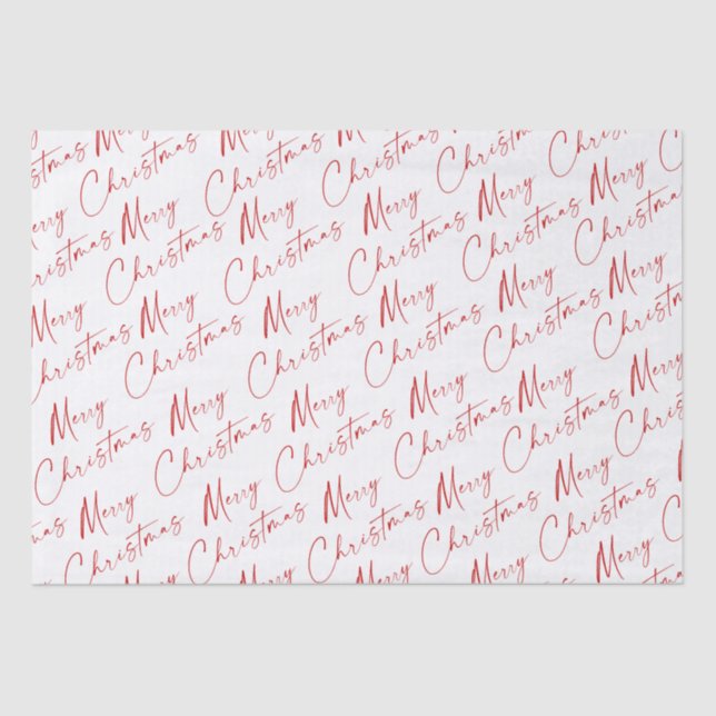 Papel De Seda Simples Script Manuscrito Feliz Natal (Frente )