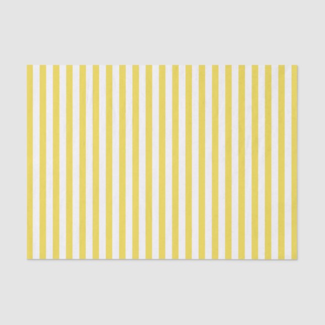 Papel De Seda Simples Stripes Padrão - Amarelo - Geométrico (Frente )
