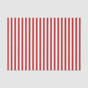 Papel De Seda Simples Stripes Padrão Vermelho/Branco Geométrico