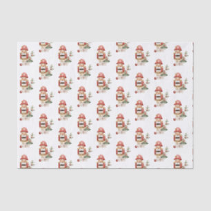 Papel De Seda Simples Watercolor Nutcracker Natal
