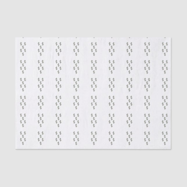 Papel De Seda Sinais de Dólar (Frente )