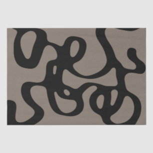 Papel De Seda Sinais distantes: Abstrato preto e Cinza