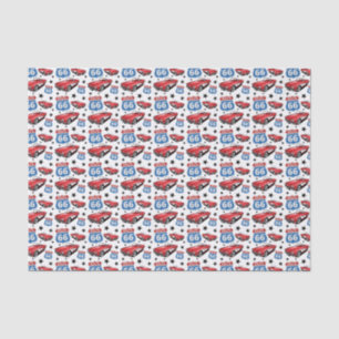 Papel De Seda Sinal de 1961 C1 Red Classic Sports Car Retro Rout